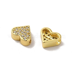 Brass Micro Pave Cubic Zirconia Beads&nbsp;KK-H487-03G