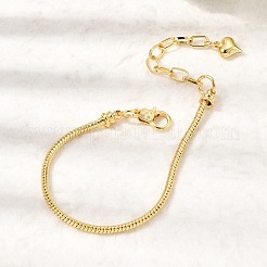 3MM European Brass Chain Bracelet Making&nbsp;BJEW-A164-04G