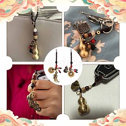 2Pcs 2 Styles Brass Pendant Decorations&nbsp;HJEW-PH0001-91