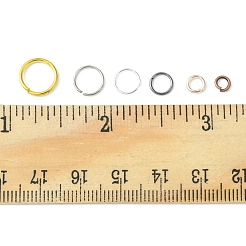 60G 6 Styles DIY Brass & Iron Open Jump Rings&nbsp;DIY-FS0004-11