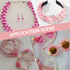 1200Pcs Baking Paint Pearlized Glass Pearl Round Bead Strands&nbsp;HY-SP0001-02