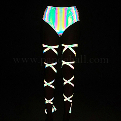 1 Pair Polyester Reflective Rave Leg Wrap for Women&nbsp;AJEW-GF0014-04A