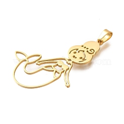 304 Stainless Steel Pendants&nbsp;STAS-S150-05G