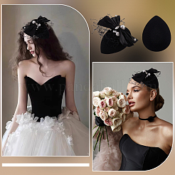 10Pcs EVA Cloth Teardrop Fascinator Hat Base for Millinery&nbsp;AJEW-FG0004-53A