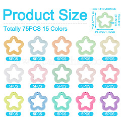 55Pcs 11 Colors Opaque Acrylic Pendants&nbsp;MACR-TA0002-46