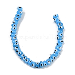 Handmade Evil Eye Lampwork Beads Strands&nbsp;LAMP-A007-02A-03