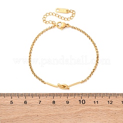 304 Stainless Steel Knotted Link Bracelets&nbsp;BJEW-R027-04G