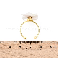 Ceramics with Alloy Cuff Rotatable Rings for Women&nbsp;RJEW-Z117-01G