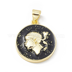 Rack Plating Brass Enamel Pendants&nbsp;KK-B065-04G