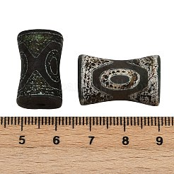 Tibetan Agate 3-Eye Beads&nbsp;G-U029-A01