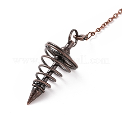 Brass Cable Chain Coil Dowsing Pendulums&nbsp;HJEW-D004-01