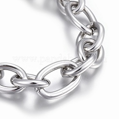 Tarnish Resistant 304 Stainless Steel Cross Chain Bracelets&nbsp;BJEW-L634-11P