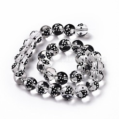 Glass with Enamel Beads&nbsp;LS-LAMP-P058-01H