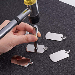 50Pcs 201 Stainless Steel Rounded Rectangle Stamping Blank Tag Pendants&nbsp;STAS-BC0004-15