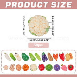 Opaque Resin Cabochons&nbsp;RESI-WH0038-67