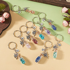 14Pcs 7 Styles Glass Wish Bottle Keychains&nbsp;KEYC-TADJ00010