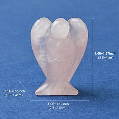 Angel Natural Rose Quartz Home Display Decorations&nbsp;DJEW-YW0001-05B