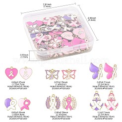 48Pcs 12 Styles Alloy Enamel Pendants&nbsp;FIND-FS0004-81