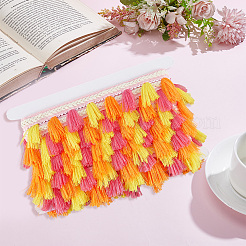 5.47 Yards Ethnic Style Polyester Fringe Lace Trims&nbsp;SRIB-CY0001-32A