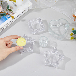 5Pcs 5 Styles Glass Tealight Candle Holder&nbsp;AJEW-FG0003-37