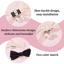 4Pcs 2 Colors Polyester Bowknot Shoe Decorations&nbsp;FIND-FG0002-39