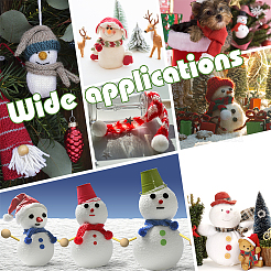 30Pcs 3 Style Mini Christmas Striped Knitted Scarf&nbsp;DIY-NB0008-79