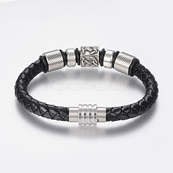 Braided Leather Cord Bracelets&nbsp;BJEW-H560-26