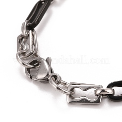 304 Stainless Steel Oval Link Chains Necklace&nbsp;STAS-E160-21EBP