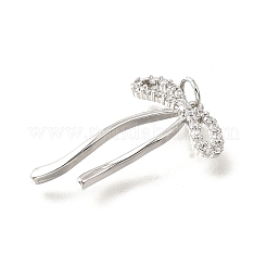 Brass Micro Pave Cubic Zirconia Pendants&nbsp;LS-KK-V008-13P-01