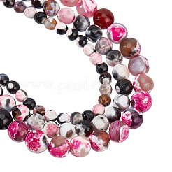3 Strands 3 Style Natural Dyed Agate Beads Strands&nbsp;G-BC0001-36