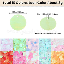 80G 10 Colors PVC Paillette Pendants&nbsp;FIND-SC0023-20B