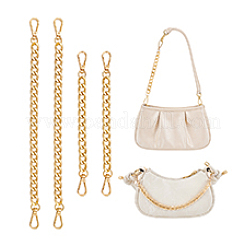 4Pcs 2 Styles Aluminum Curb Chain Bag Shoulder Straps&nbsp;PURS-PH0001-34G