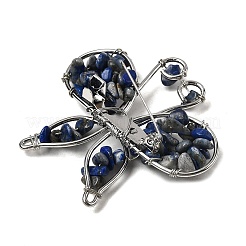 Butterfly Natural Lapis Lazuli Brooch&nbsp;G-A278-02P-04