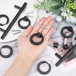 8Sets Zinc Alloy & Stainless Steel Drawer Knobs&nbsp;FIND-AR0001-45EB