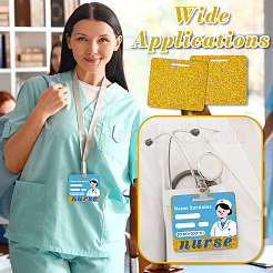 Rectangle Glitter Acrylic Nurse Badge Holders&nbsp;AJEW-WH0248-748