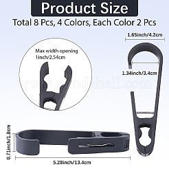 8Pcs 4 Colors Plastic Clothes Clip Hook&nbsp;AJEW-CN0006-33
