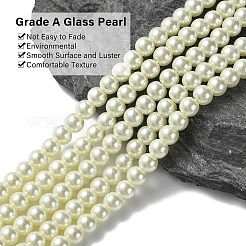 Eco-Friendly Dyed Glass Pearl Round Beads Strands&nbsp;HY-A008-6mm-RB011