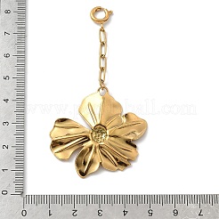 304 Stainless Steel Flower Pendant Decorations&nbsp;STAS-K308-07G