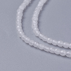 Natural White Jade Beads Strands&nbsp;G-F596-46E-3mm