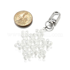 Electroplate Glass Snowflake  Pendant Decoration&nbsp;HJEW-TA00351