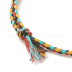 5Pcs Macrame Cotton Braided Cord Anklets Set&nbsp;AJEW-AN00486-05