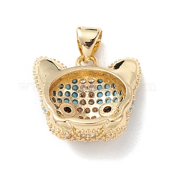 Brass Micro Pave Cubic Zirconia Pendants&nbsp;KK-M240-10