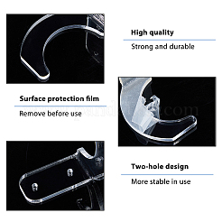 Acrylic Wall Mounted Softball Bat/Tennis Bat Stands&nbsp;ODIS-WH0334-005A