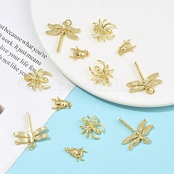 6Pcs 3 Styles Brass Pendants&nbsp;KK-YW0004-44