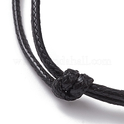 Sport Theme Acrylic Braided Bead Bracelet with Waxed Polyester Cords&nbsp;BJEW-JB10152