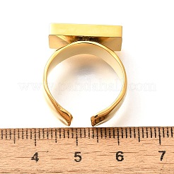 304 Stainless Steel Open Cuff Rings for Women&nbsp;RJEW-R012-01G