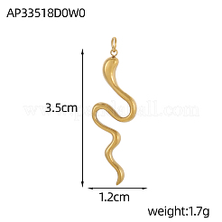 304 Stainless Steel Pendants&nbsp;STAS-OY005-51G