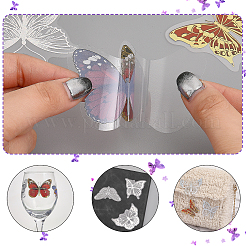 2 Bags 2 Styles Butterfly PET Self Adhesive Laser Stickers Sets&nbsp;STIC-CA0001-02