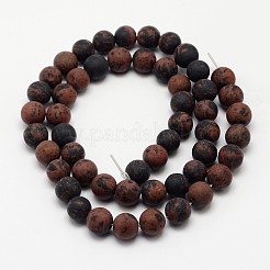 Natural Mahogany Obsidian Beads Strands&nbsp;G-D681-10mm
