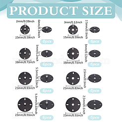 24 Pairs 4 Styles Zinc Alloy Snap Buttons&nbsp;FIND-FG0004-96EB